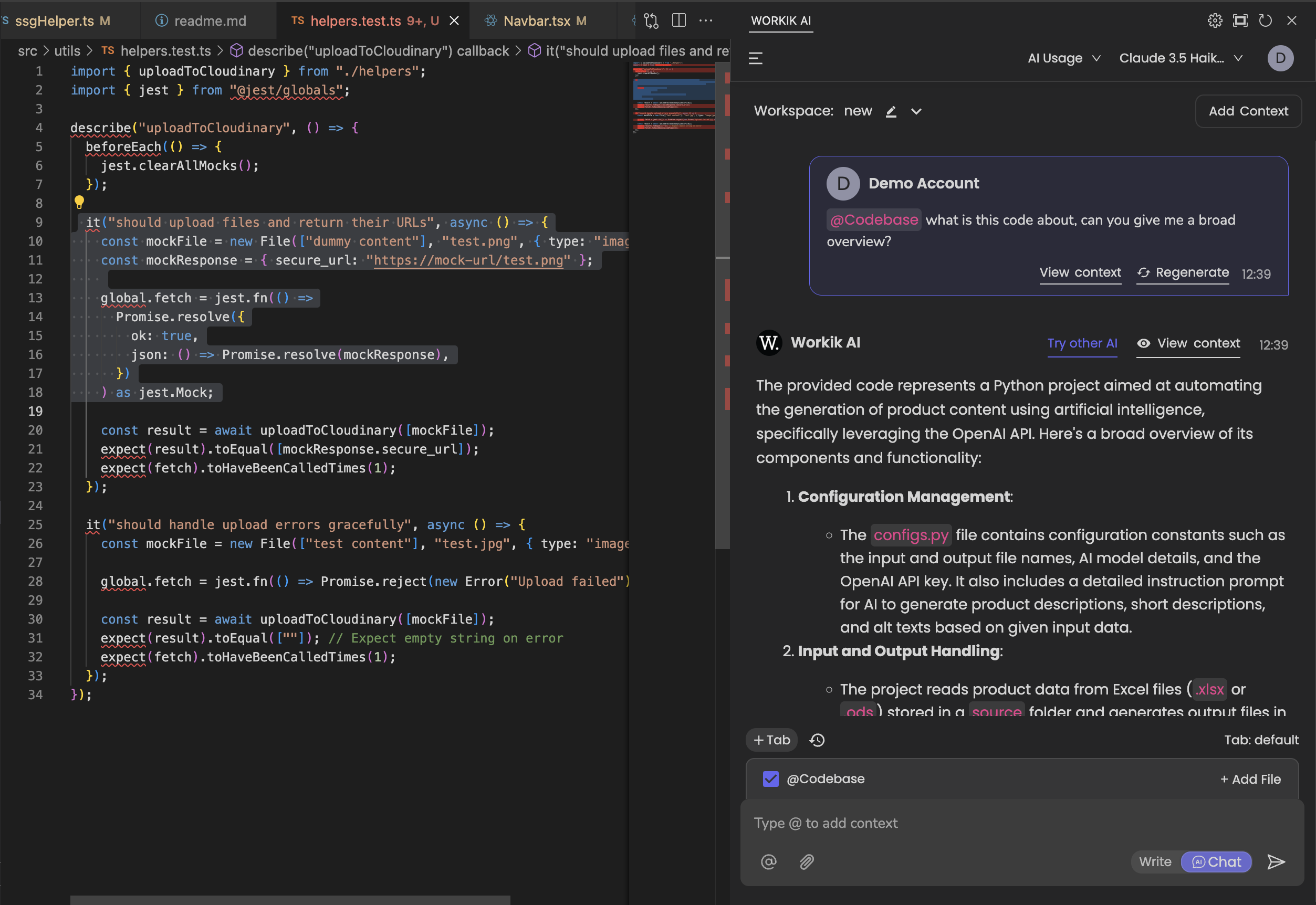 AI Code snippet generation